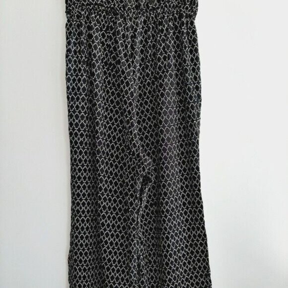 OLD NAVY | Wide Leg Crop Strapless Jumpsuit B&W Print Sz XL - Picture 12 of 14
